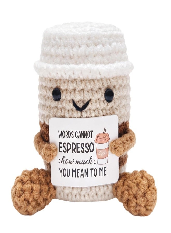 FFZDENA Crochet Toys, Handmade Coffee Cup Crochet Doll, Cute Soft Toy for Office Desk Decor, Baby Nursery, or Emotional Gifts, Unique Crochet Gifts for Adults and Kids - Image 1